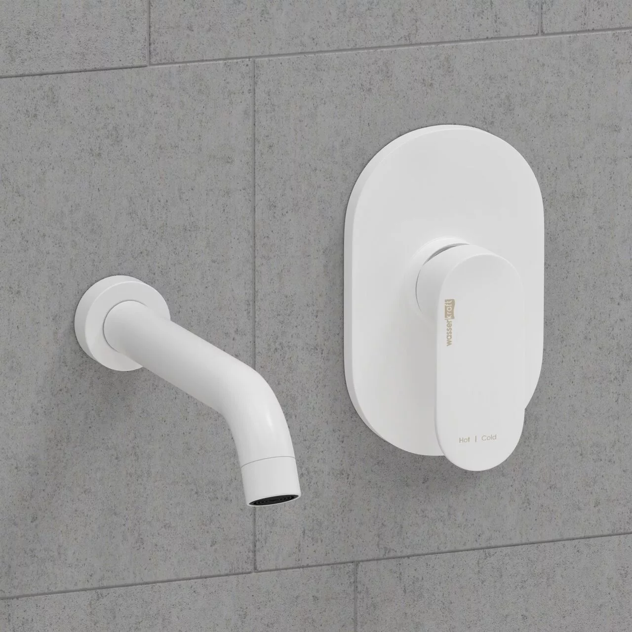 Смеситель для раковины WasserKraft Mindel белый матовый A85593 - 1