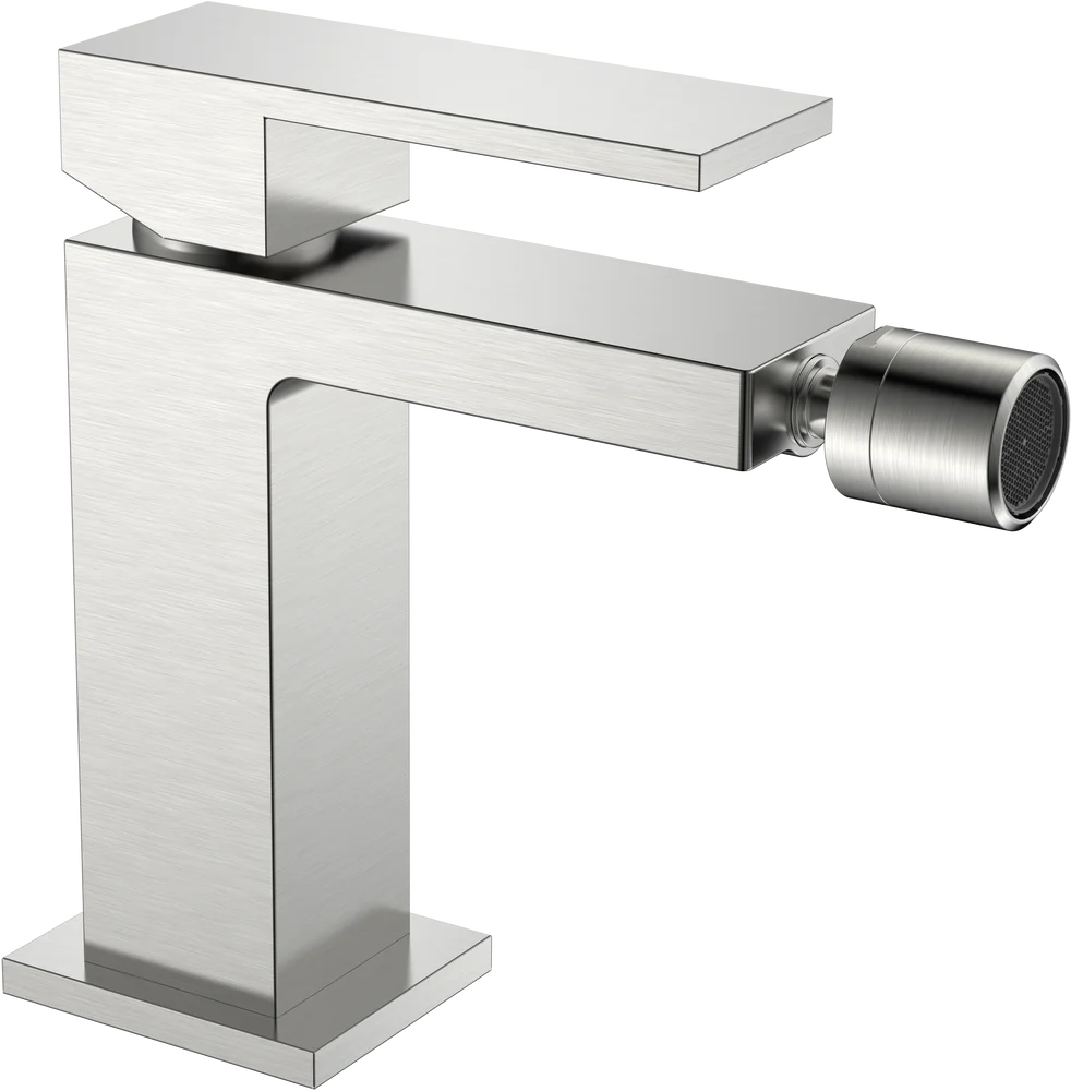 Смеситель для биде Boheme Qubic сталь глянцевый 476-NB - 0