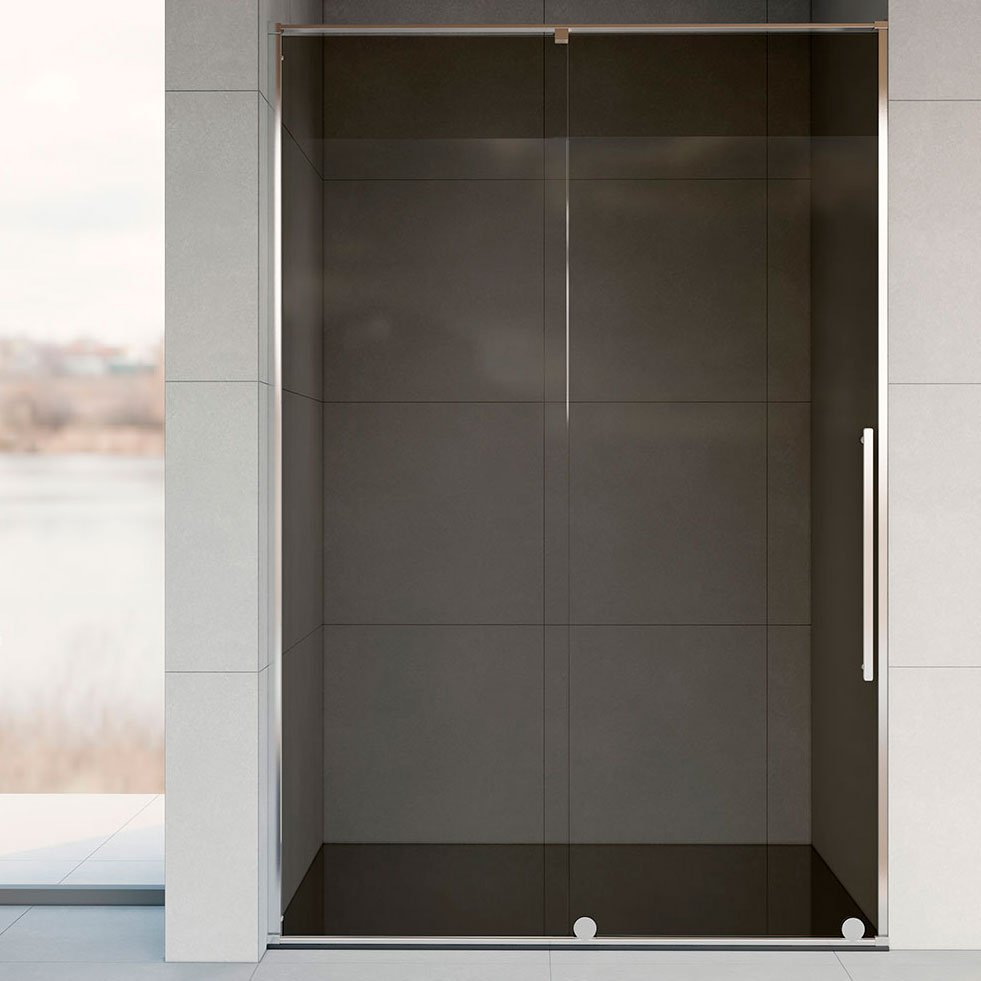 Душевая дверь в нишу Vincea Arno VPS-1A120CG 120 см, хром, стекло тонированное - 0