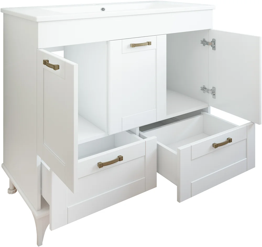 Тумба с раковиной Sanflor Ванесса 95 белый  С15328 - 1