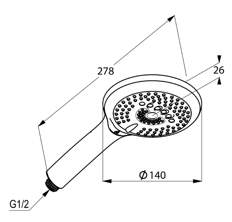 Душевая лейка Kludi Freshline  6790005-00 - 1