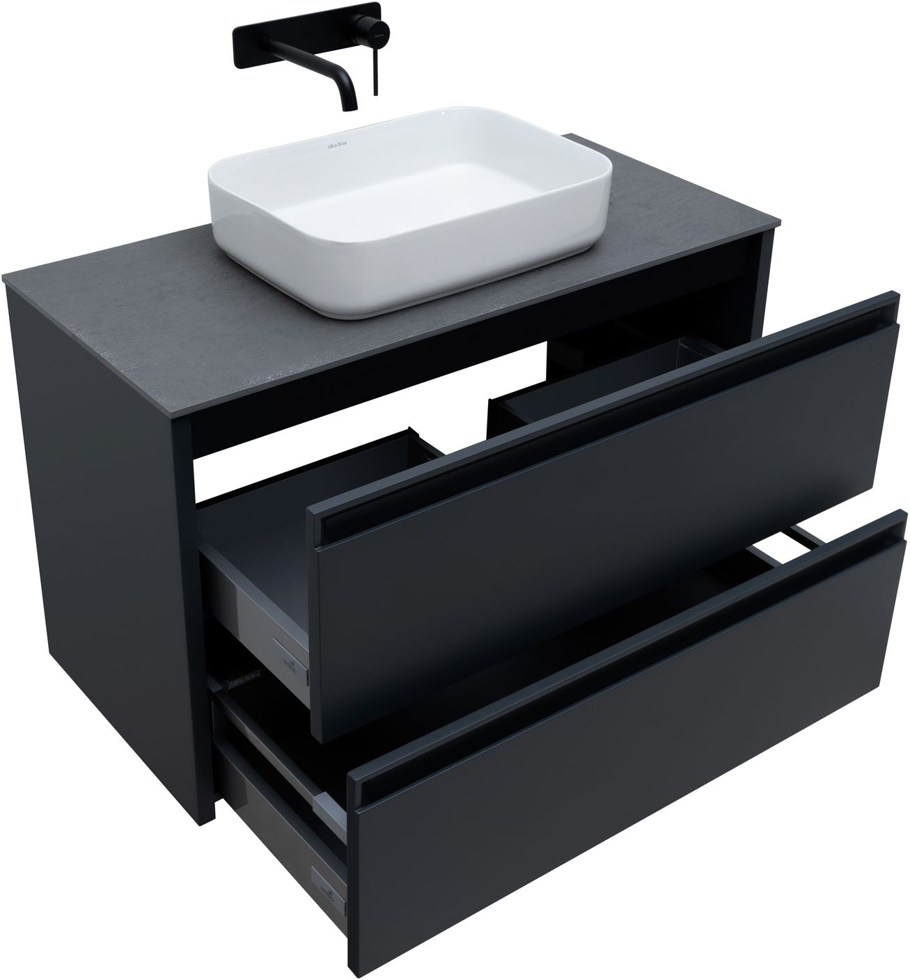 Тумба под раковину Allen Brau Fantasy 100 черный матовый 1.11003.AM - 6