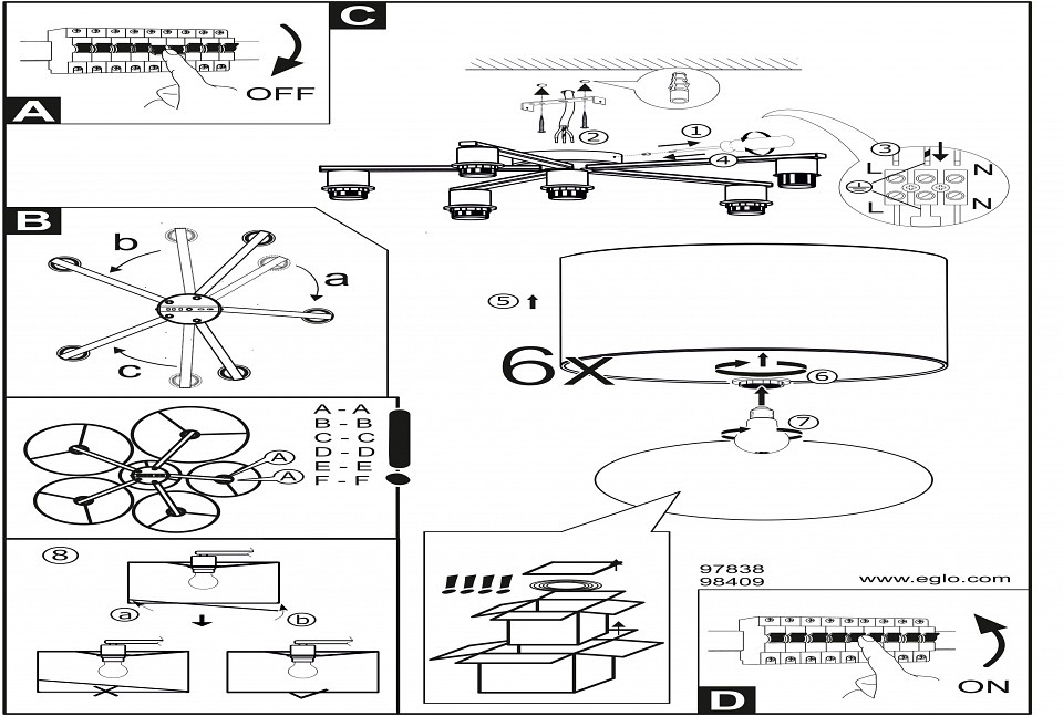 Потолочный светильник Eglo Pastore 97838 - 1
