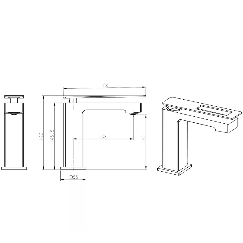 Смеситель для раковины Boheme Q белый - золото 141-WG.2 - 1