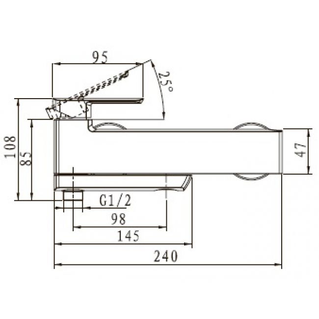 Смеситель для ванны с душем KAISER Saga  53022 - 1