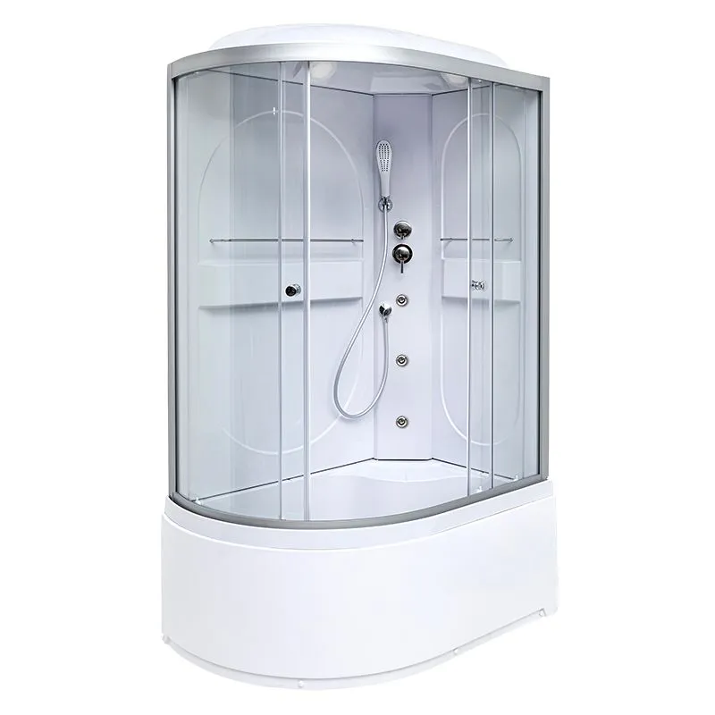 Душевая кабина Deto L 120х80 с гидромассажем, хром  L620RGM - 1