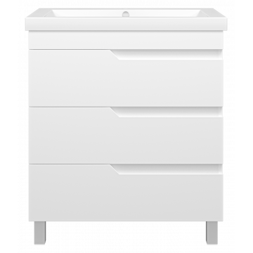 Тумба под раковину Misty Софт 75 белая глянцевая П-Соф-01075-0113Я - 0