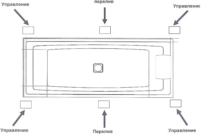 Акриловая ванна Riho Still Square 170x75 подголовник справа B100004005 - 9