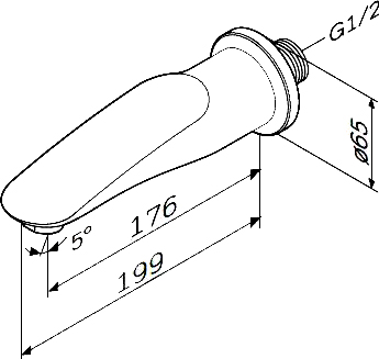Излив AM.PM Sensation F3070000 для ванны - 1