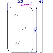 Зеркало Aqwella RM RM0205 белое RM0205W - 1