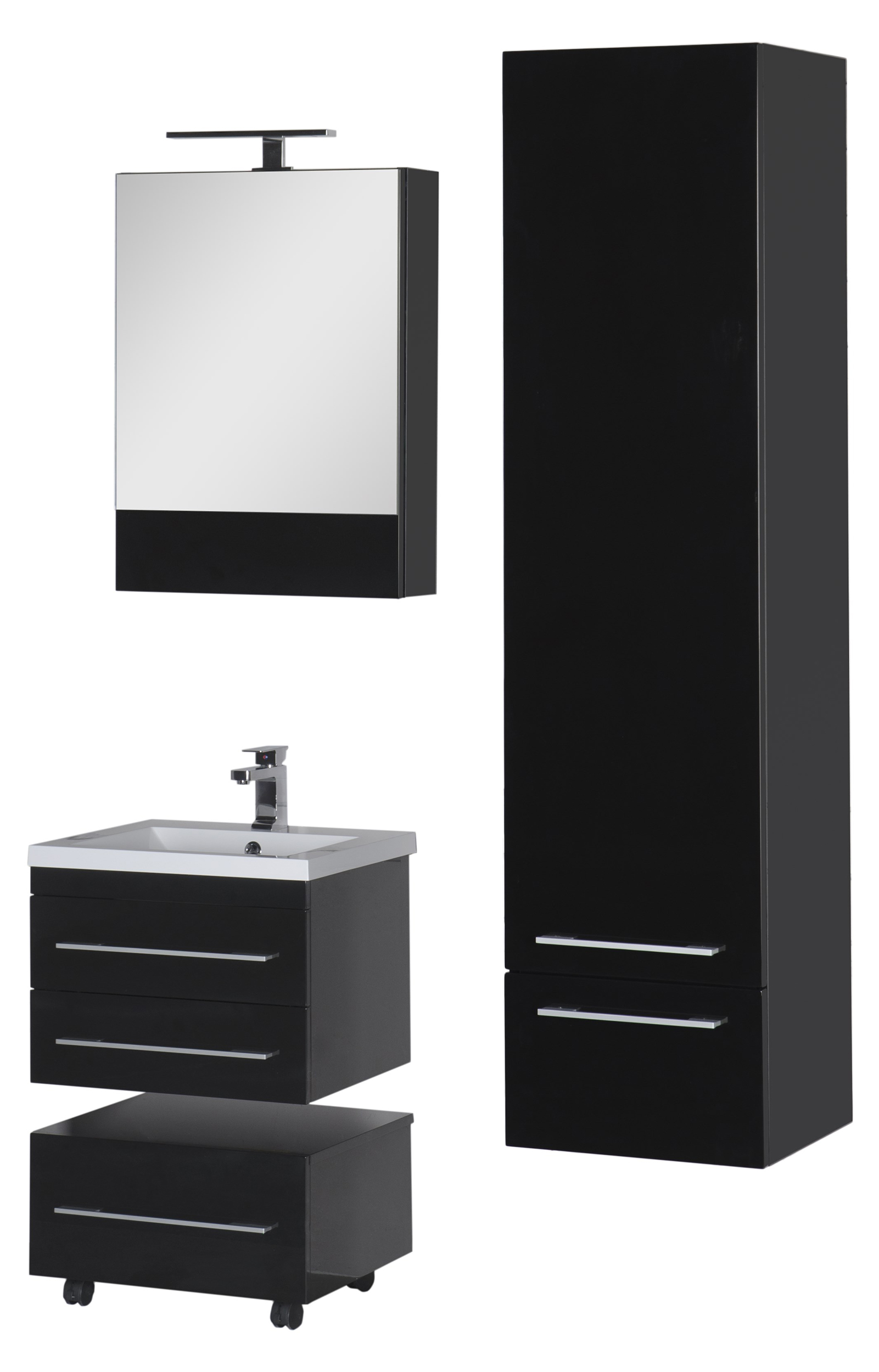 Тумба Aquanet Нота 58 подкатная, черная 00170731 - 17