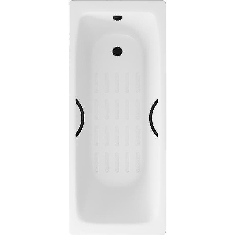 Чугунная ванна Delice Biove 170x75 DLR220509RB-AS с черными матовыми ручками с антискользящим покрытием - 0