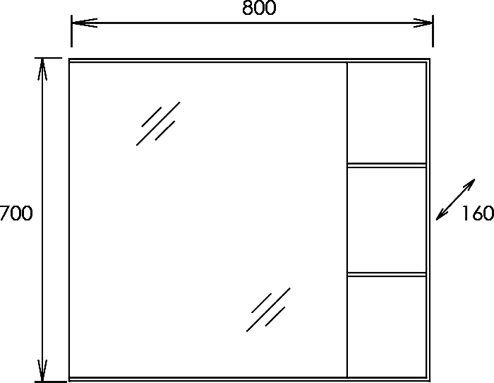 Комплект мебели Onika Легран 80 R дуб галифакс (108047) - 9