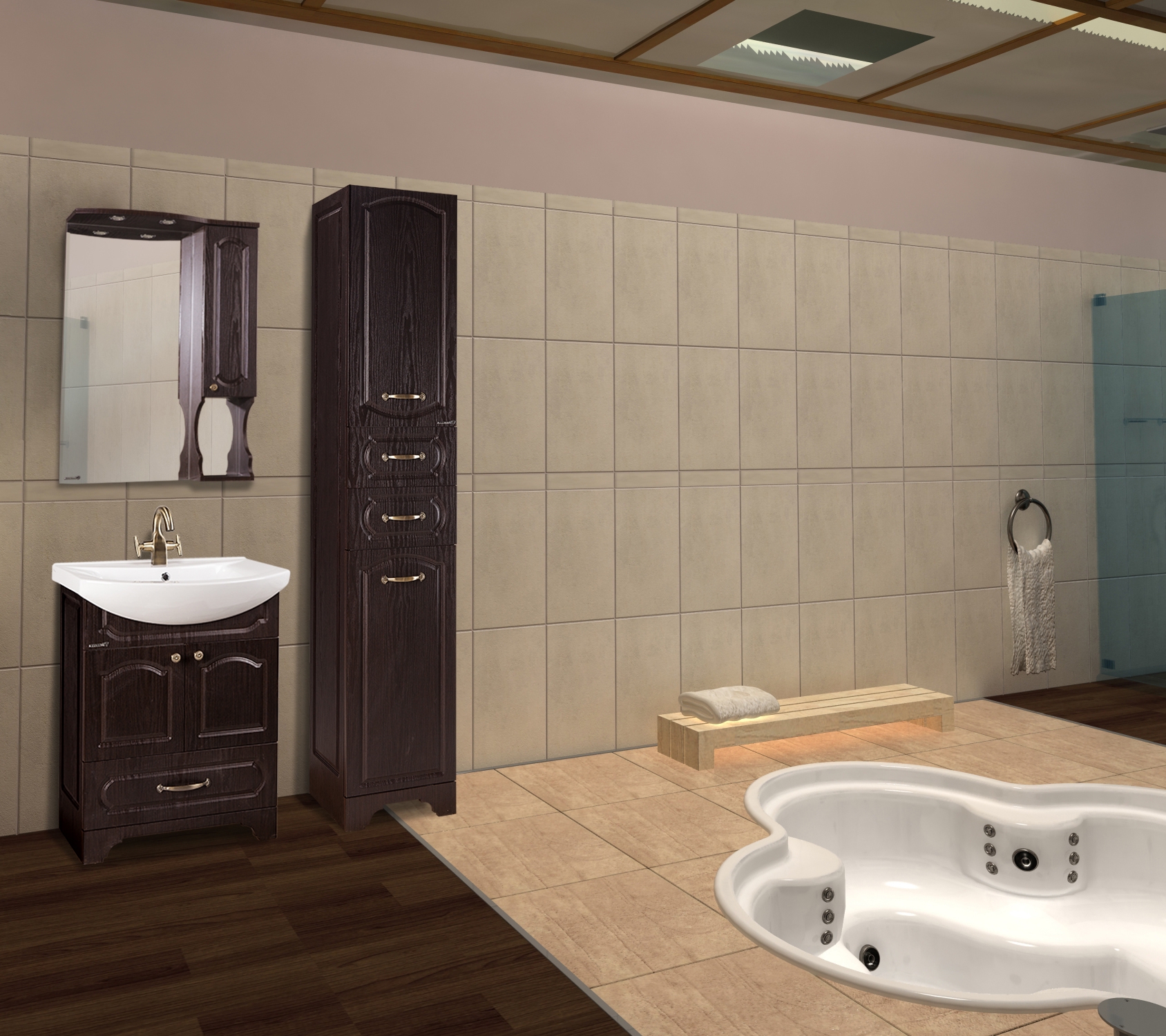 Зеркало-шкаф Bellezza Камелия 65 R венге 4611610001118 - 2