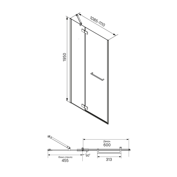 Душевая дверь IDDIS Slide  SLI6BH1i69 - 3
