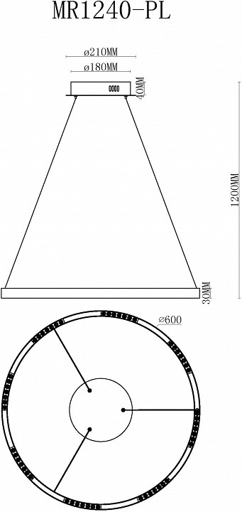 Подвесной светильник MyFar Lucas MR1240-PL - 2