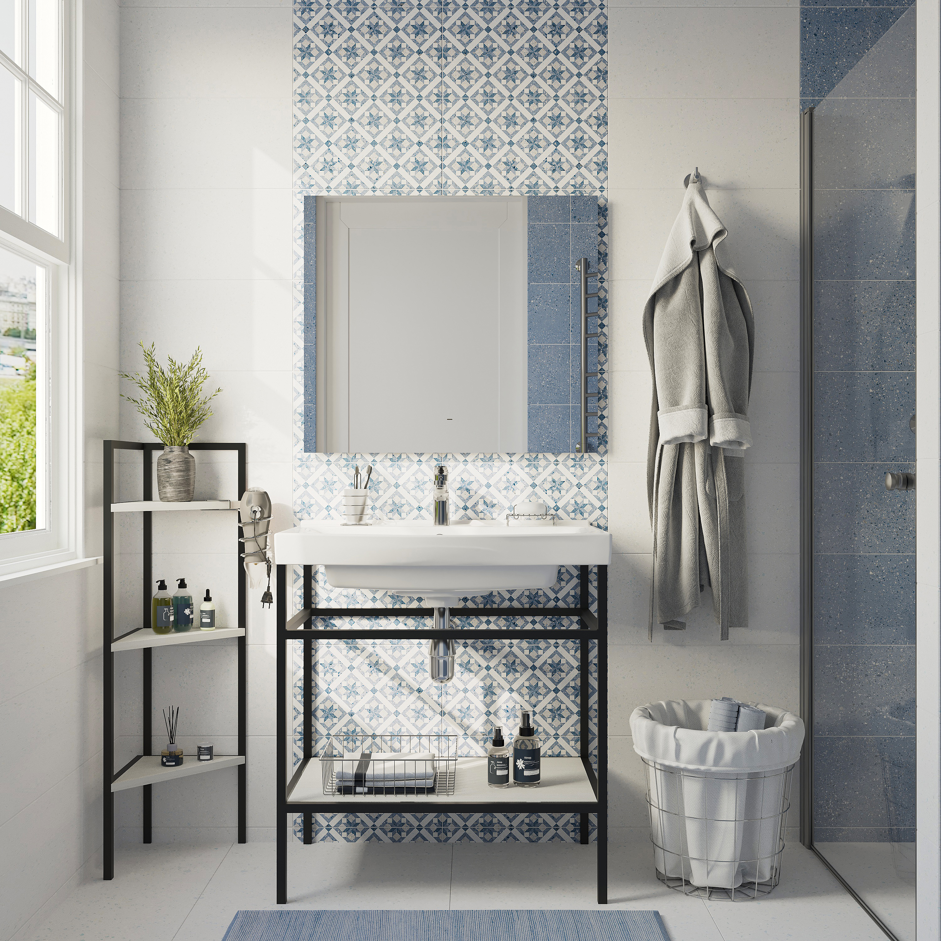 Зеркало DIWO Элиста 80 с подсветкой светодиодной, инфракрасный выключатель, прямоугольное ЗЛП1742 - 3