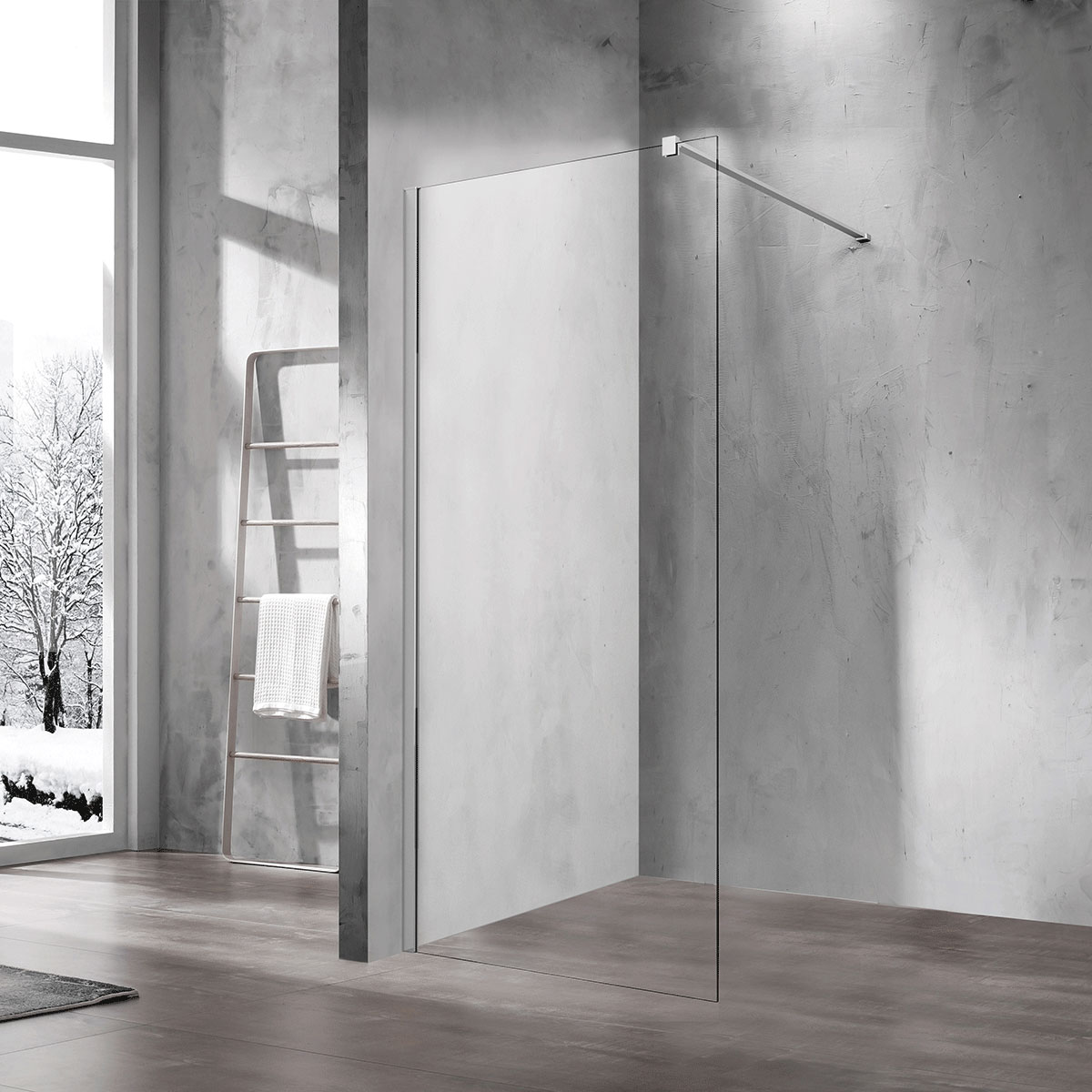 Душевая перегородка Vincea Walk-In 60х200 хром стекло прозрачное VSW-1H600CL - 0