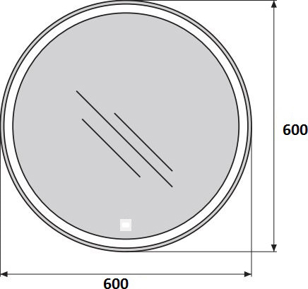 Зеркало BelBagno 60  SPC-RNG-600-LED-TCH - 2