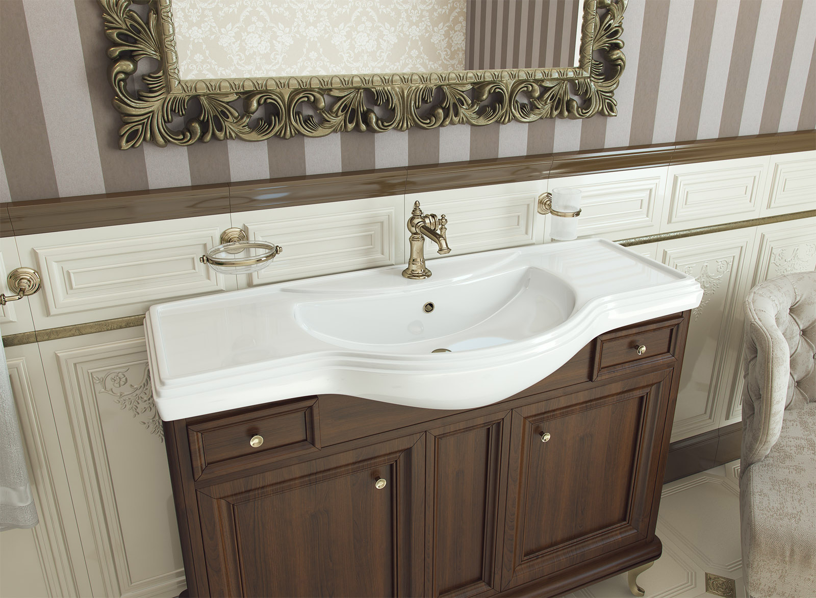 Мебельная раковина Бриклаер Kirovit Классик 120 4640021060957 - 2