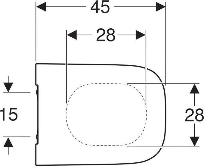 500.239.01.1 Geberit Smyle Square Сиденье для унитаза антибактериальное, высота 45 мм - 3