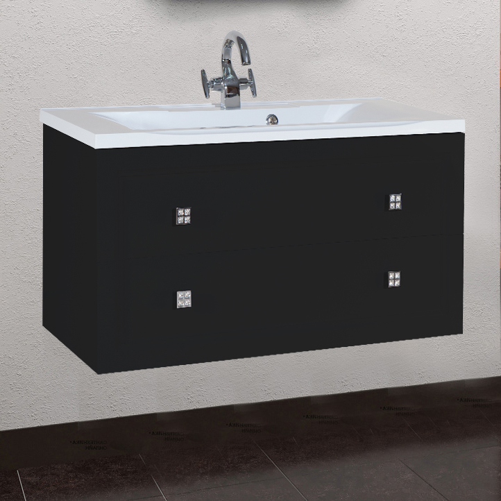 Тумба с раковиной Bellezza Милан 90 черная - 0