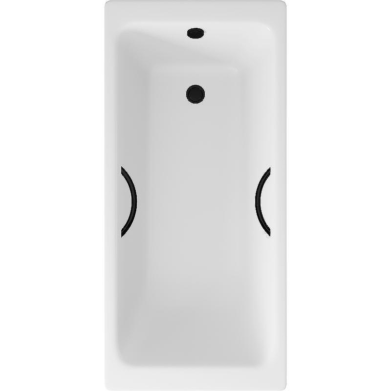 Чугунная ванна Delice Parallel 150x70 DLR220503RB с черными матовыми ручками без антискользящего покрытия - 0