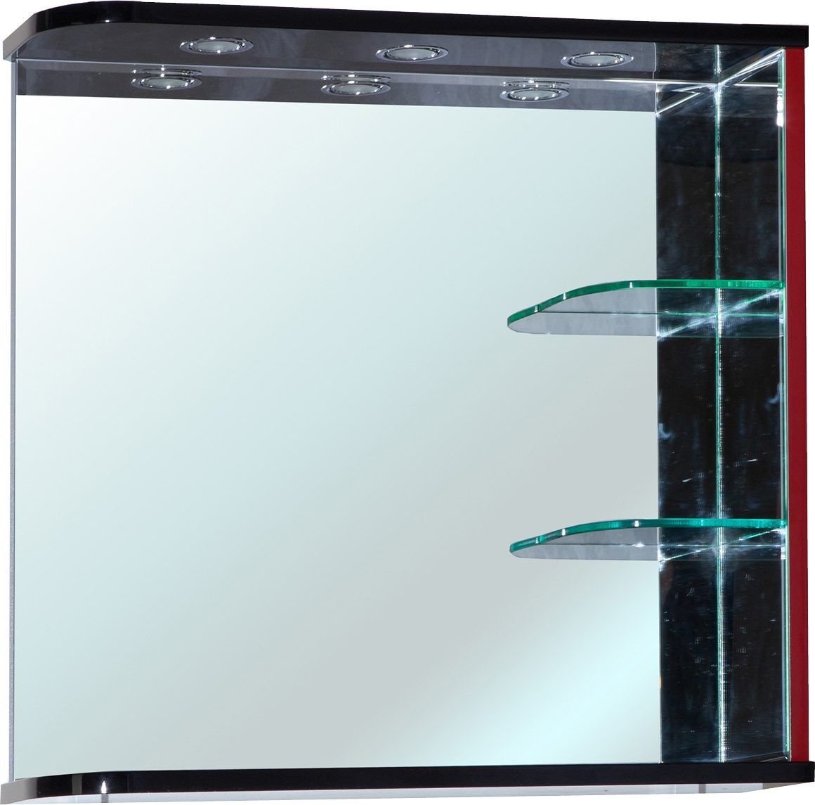 Зеркало Bellezza Рио 70 R красное с черным 4613611061214 - 0