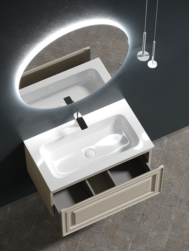 Тумба под раковину Sancos Very 80 бежевая VR80CE - 2