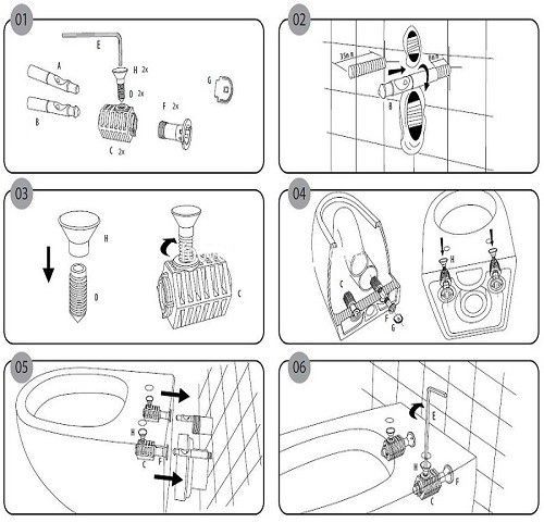Унитаз подвесной Ceramalux белый  CL-2100 - 1