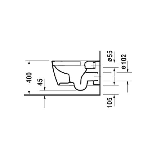 Чаша для подвесного унитаза Duravit Me by Starck белый, без сиденья  25290900001 - 5