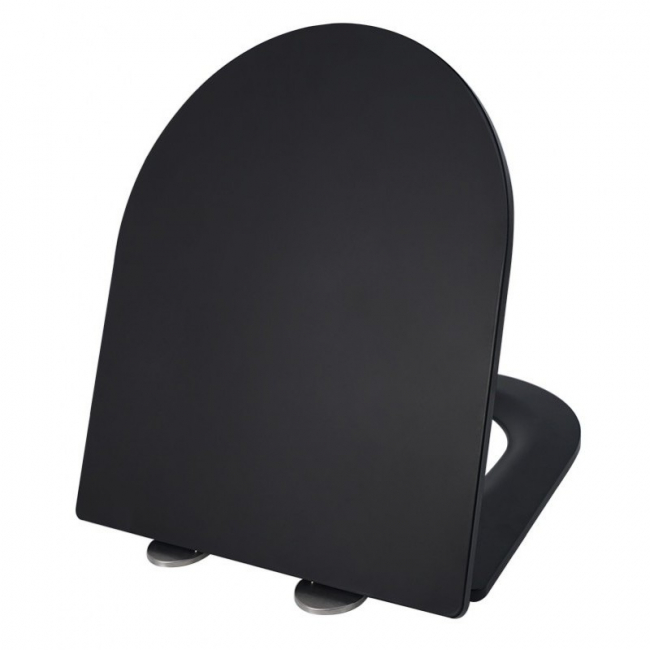 Сиденье для унитаза Esbano Azalea с системой микролифт, черный матовый  ZAESUPAZALCLAVBM0660 - 0