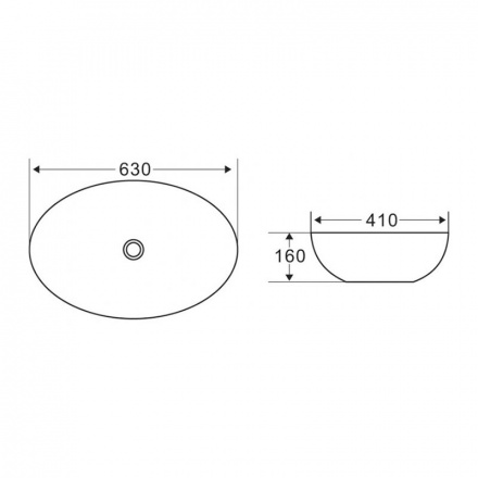 Раковина накладная BelBagno 63 белый  BB1104 - 2