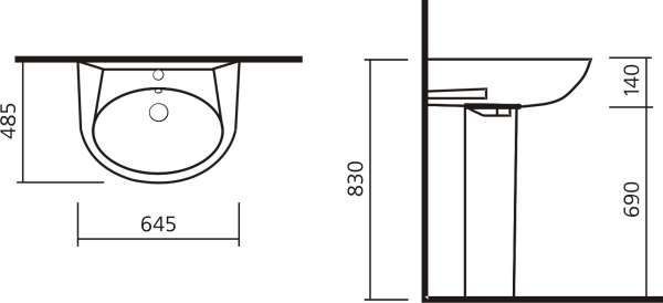 Раковина SANITA LUXE Classic Luxe SL400101 - 4