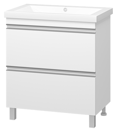 Тумба с раковиной Misty Ингрид 75 белая глянцевая УТ000015041 - 0