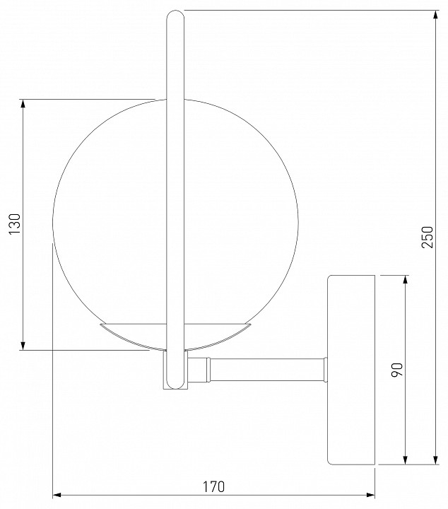 Бра Eurosvet Ringo 50289 золото - 1