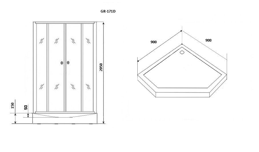Душевая кабина Grossman GR171D 90х90 - 3
