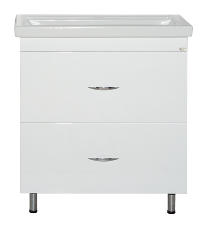 Тумба с раковиной Misty Фостер 70 белая глянцевая УТ000000734 - 0