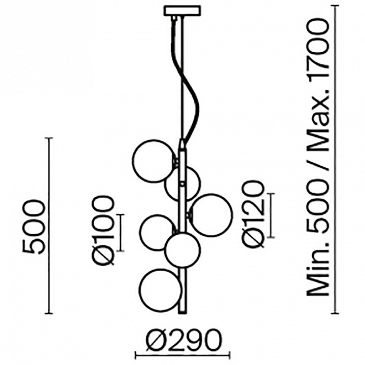 Подвесной светильник Maytoni Dallas MOD545PL-06B - 2