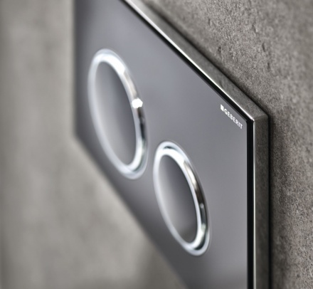 Кнопка смыва Geberit Sigma 21 стекло чёрное  115.884.SJ.1 - 4