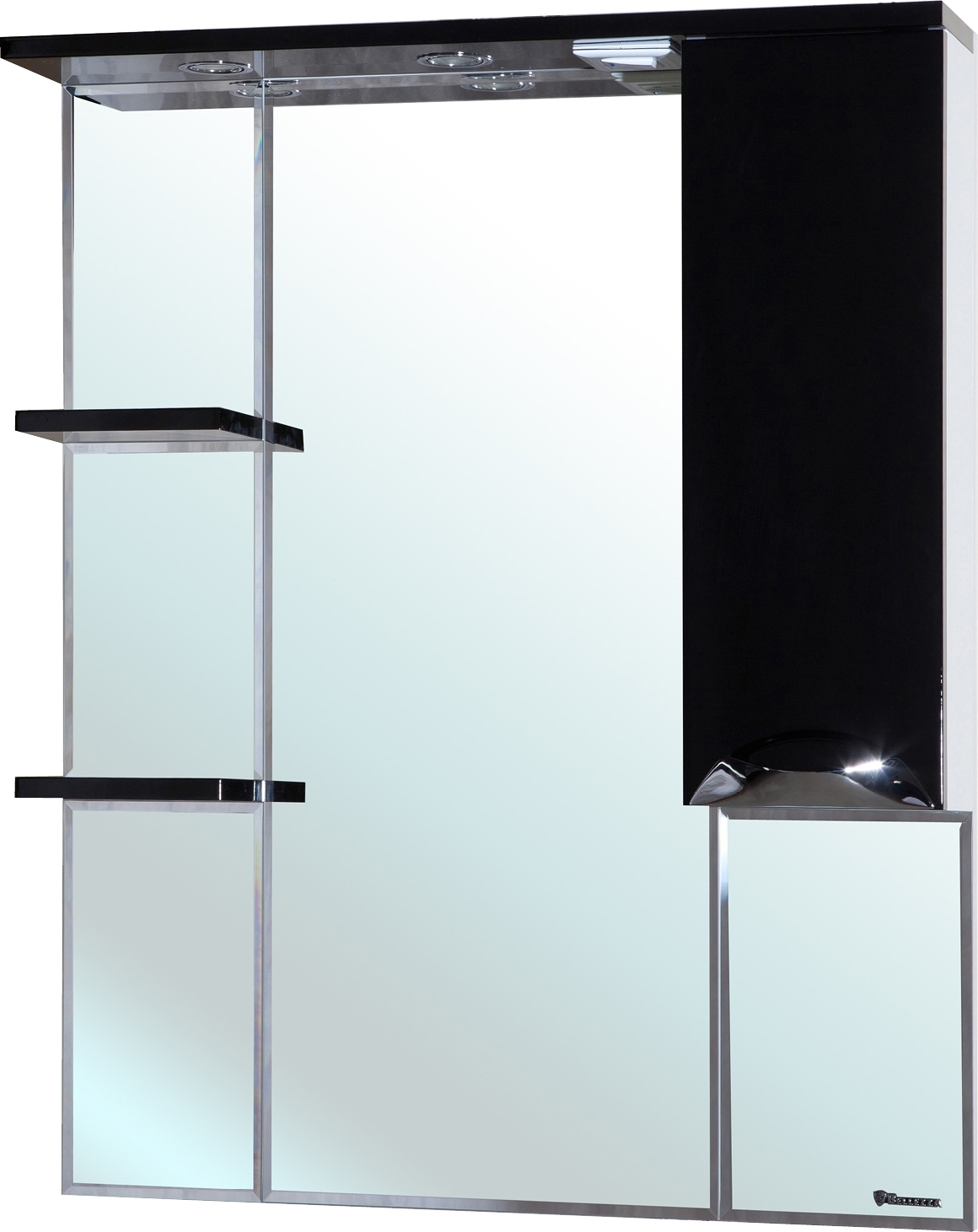Зеркало-шкаф Bellezza Белла Люкс 85 R черный 4610614001049 - 0