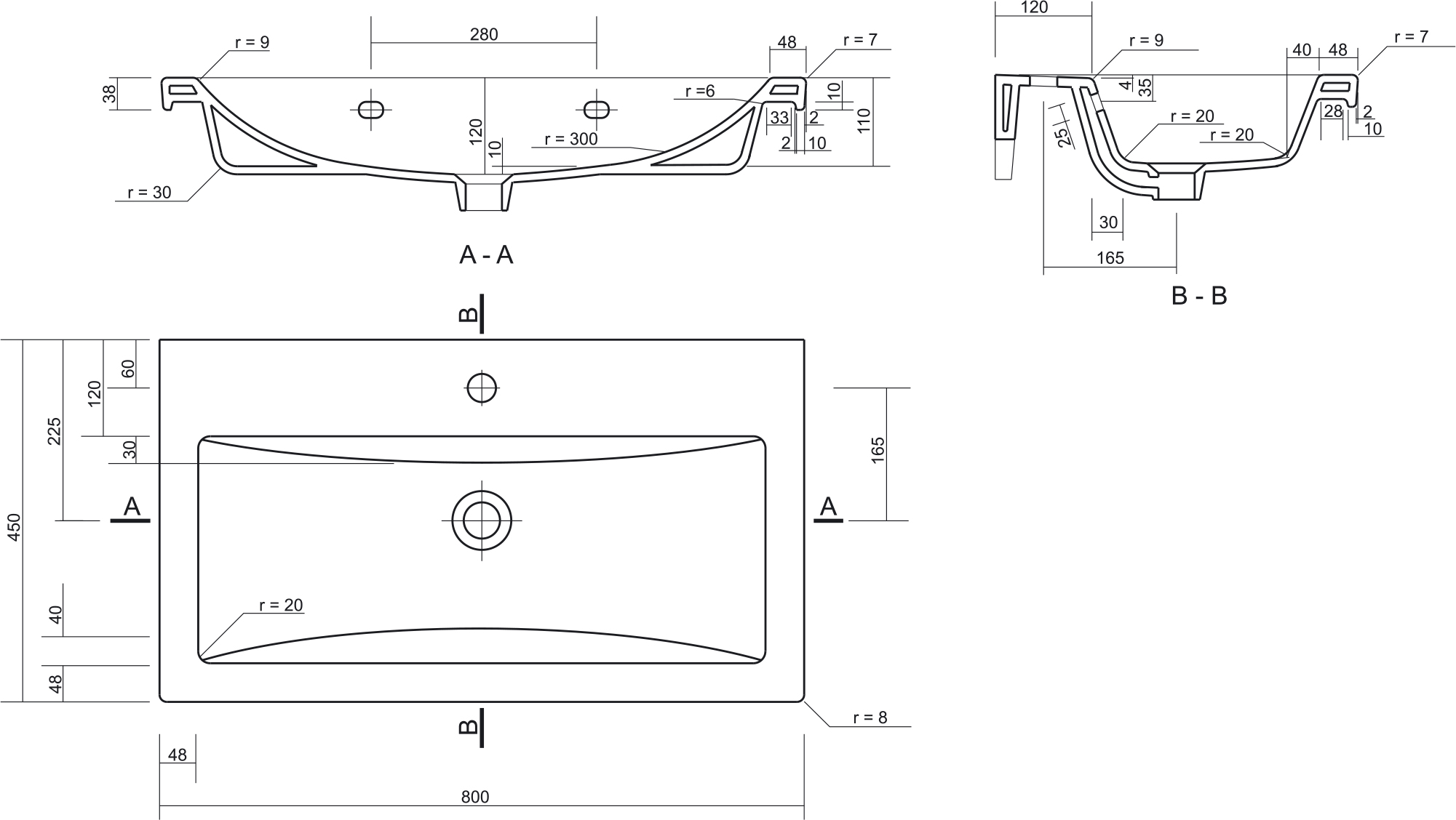 Мебель для ванной Aquanet Порто 80 белая - 10