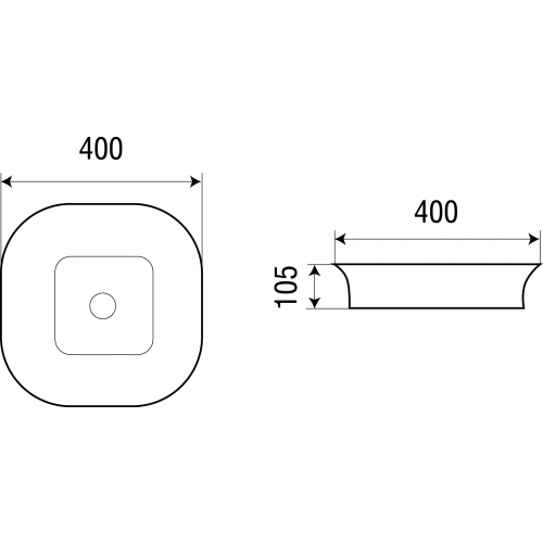 Раковина накладная Weltwasser WW ELBACH 2245 40 белый  10000003833 - 1