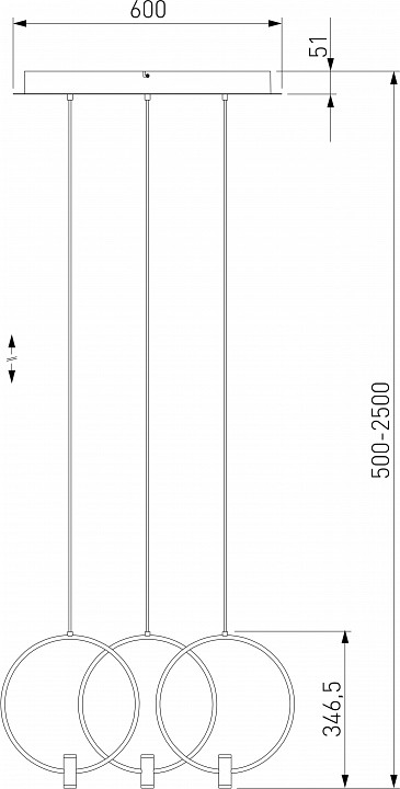 Подвесной светильник Eurosvet Layla 50257/3 LED черный - 2