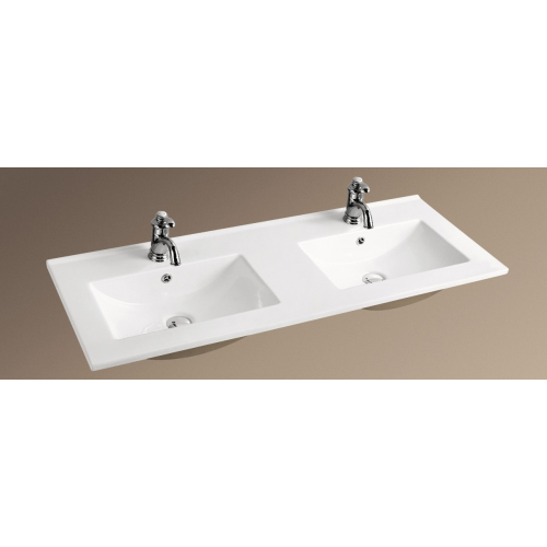 Раковина встраиваемая WeltWasser WW DEILBACH 7506-1202 двойная 120 белый  10000003906 - 0