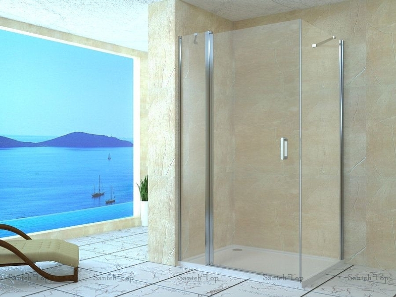 Душевая стенка RGW Z-14 80х195 профиль хром стекло прозрачное 06221408-11 - 1