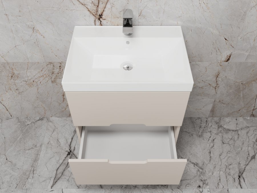 Тумба под раковину Style Line Матис 60 подвесная бежевый ЛС-00002310 - 4