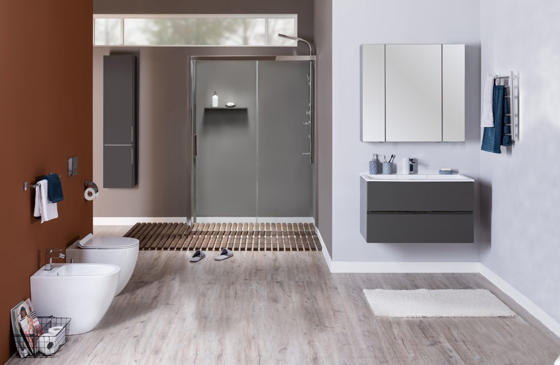 Зеркало-шкаф Aquanet Алвита 90 серый антрацит 240110 - 2