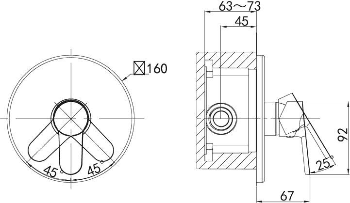 Смеситель для душа D&K DA139  DA1394601 - 2