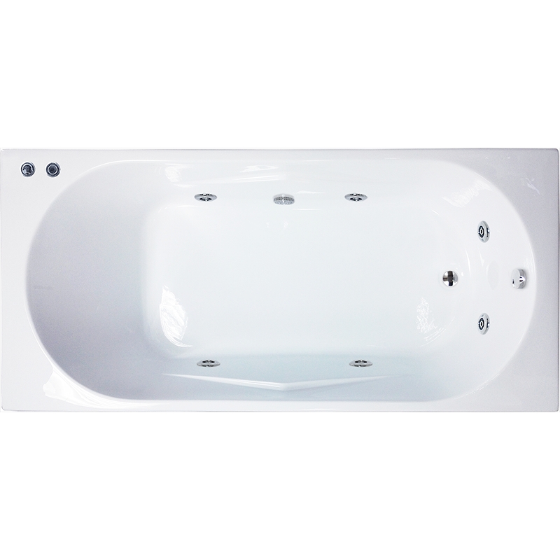 Ванна акриловая Royal Bath Tudor Standart 160х70 с гидромассажем белый RB407702ST - 0